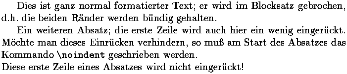 Bild: TeX-Ausgabe