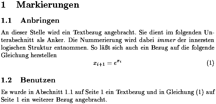 Bild: TeX-Ausgabe