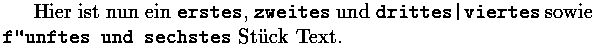 Bild: TeX-Ausgabe
