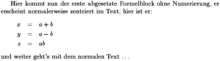 Bild: TeX-Ausgabe