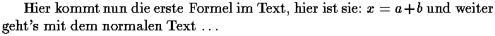 Bild: TeX-Ausgabe