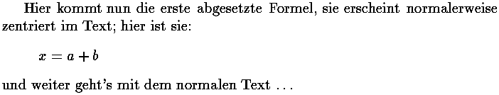 Bild: TeX-Ausgabe