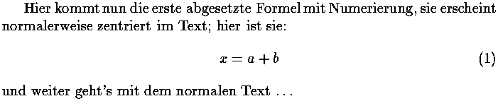 Bild: TeX-Ausgabe