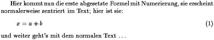 Bild: TeX-Ausgabe