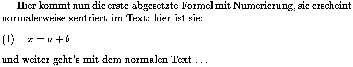 Bild: TeX-Ausgabe
