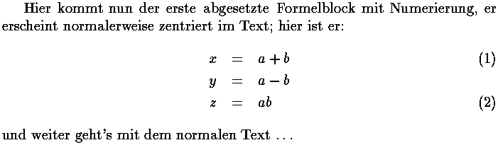 Bild: TeX-Ausgabe