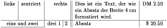 Bild: TeX-Ausgabe