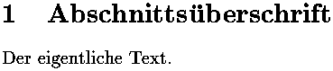Bild: TeX-Ausgabe